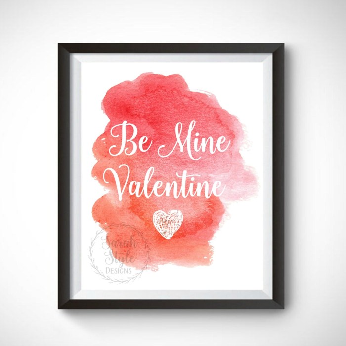 Valentine's Day Wall Art Digital Printable Instant Download Home Office Decor Happy Valentine's ...